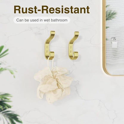 Gold Wall Hooks for Hanging Coats: Metal Mount - Image 7