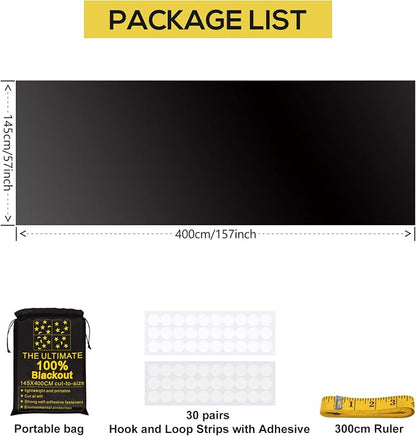 RUseeN Portable Blackout Shades Travel Window Blackout Curtains, 100% Blackout - Image 5