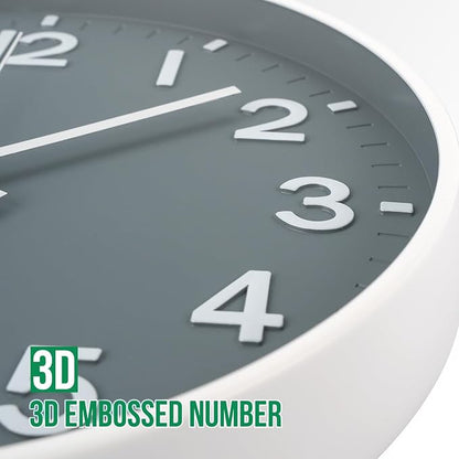 Wall Clock Modern Simple Quartz Decorative Clock Non-Ticking Silent Battery - Image 6