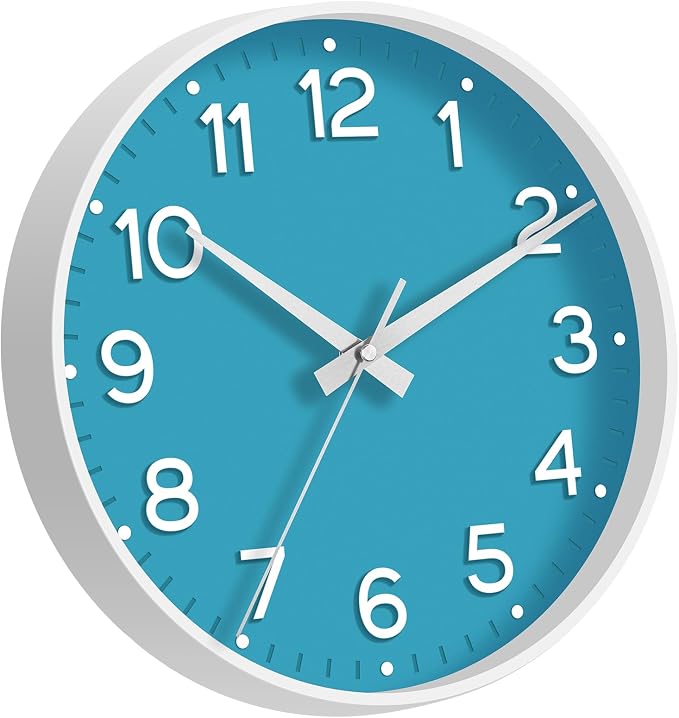 Roymnie Wall Clock, Silent Wall Clocks Battery Operated 8 Inch-Modern Non - Image 8