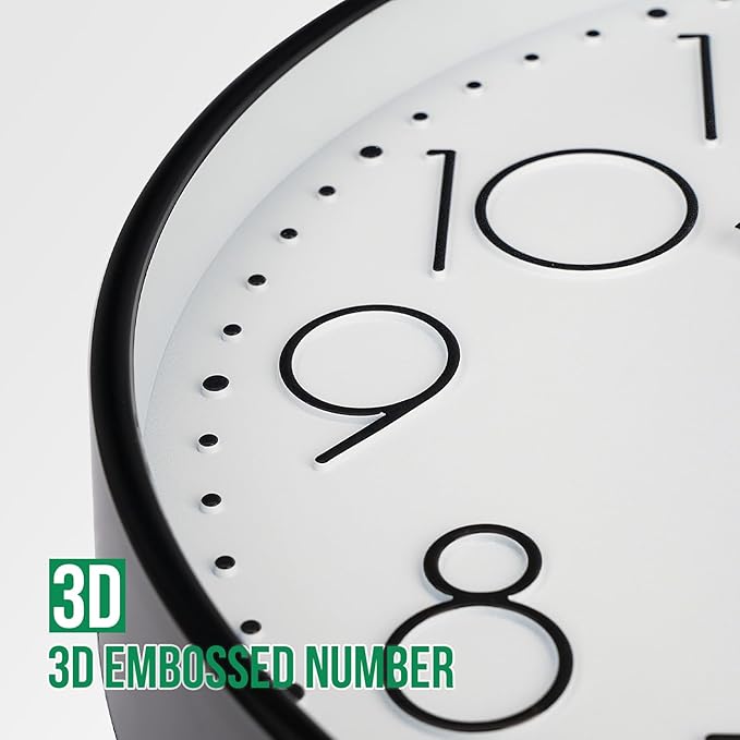 Wall Clock Non-Ticking Silent Modern Simple Style Round Decor Clock - Image 6