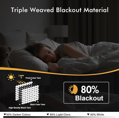 MIULEE Blackout Curtains for Bedroom Living Room 2 Panels, Thermal Insulated - Image 2