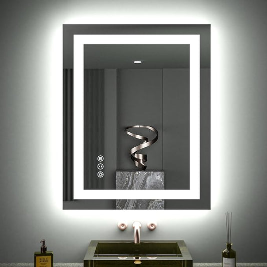 LOAAO 28"X32" LED Bathroom Mirror by LOAAO
