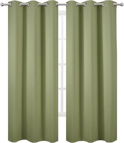 LEMOMO Sage Green Thermal Blackout Curtains/38 x 84 Inch/Set of 2 Panels Room - Image 2