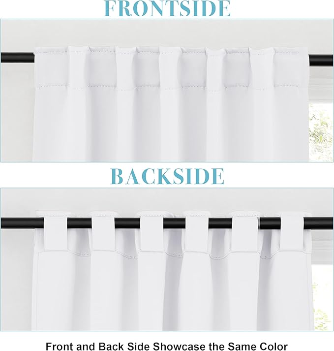 RYB HOME Room Darkening Curtains Window Shades, Privacy Bedroom Curtains - Image 3