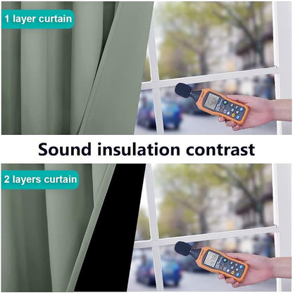 NICETOWN Full Shading Curtains 96 inches Long 2 Panels Set - Image 4