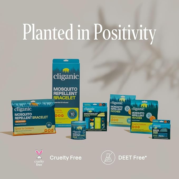 Cliganic Natural Mosquito Repellent Candle (9oz, Pack of 2) | Citronella, DEET Free, Essential Oil Infused for Outdoor, Camping | Burns 40 Hours