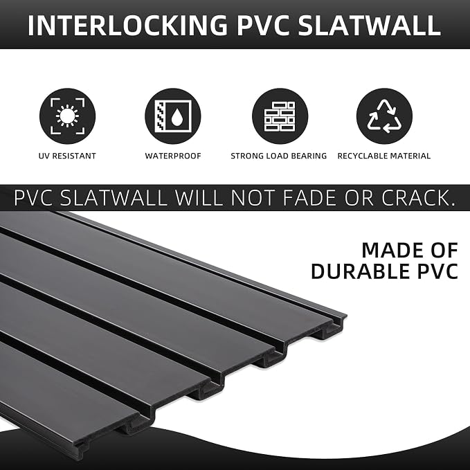 Slatwall Panel Garage Wall Organizer, Heavy Duty Wall Mounted Garage Slat Wall - Image 3