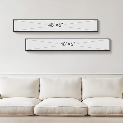 Long Narrow Framed Sage Green Vertical Abstract Wall Art Set, 2 Piece Modern - Image 5
