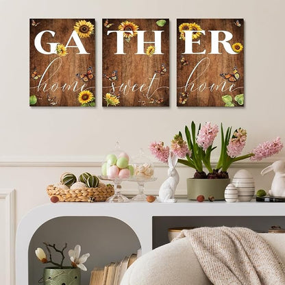 GUBIYU Gather Signs for Home Decor Gather Wall Decor for Dining Room Home Sweet - Image 4