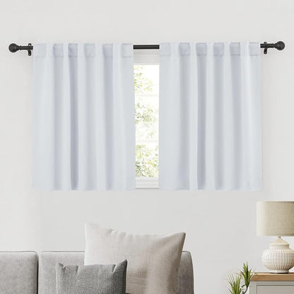 RYB HOME Room Darkening Kitchen Curtains 2 Panels Set, Thermal Insulated Small by RYBHOME