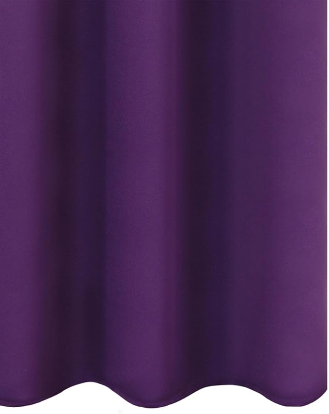 LEMOMO Purple Blackout Curtains 42 x 54 Inch Length Set of 2 Panels Grommet - Image 8