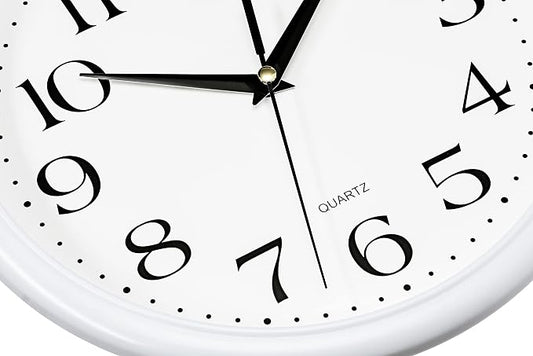 Bernhard Products White Wall Clock Silent Non Ticking 10 Inch Quality Quartz - Image 2