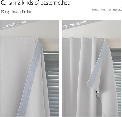 Portable Light Blocking Curtains Self-Stick Design, Removable Adhesive Window - Image 6