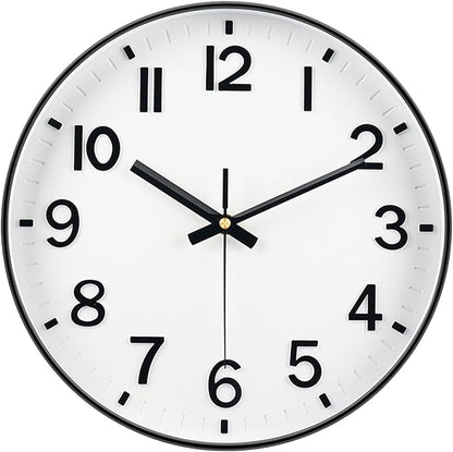 Modern Wall Clock, 10 Inch Digital Wall Clocks Battery Operated, Round Non by MABPEDO