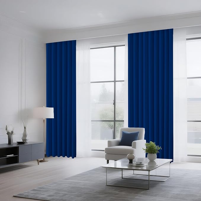 CUCRAF Royal Blue Blackout Curtains 72 inch Length 2 Panels Set, Rod Pocket - Image 8