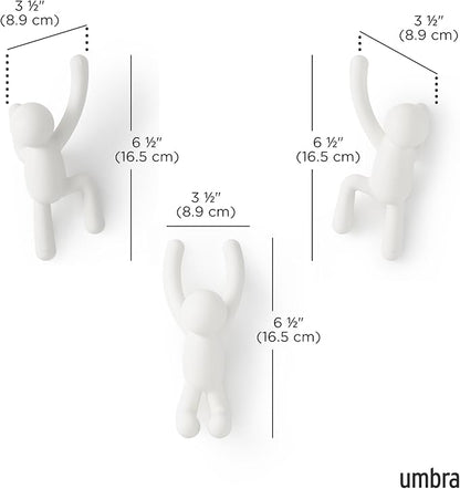 Umbra Buddy Wall Hooks – Decorative Wall Mounted Coat Hooks - Image 3