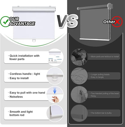 AOSKY Cordless Roller Shades Blackout Blinds - Image 3
