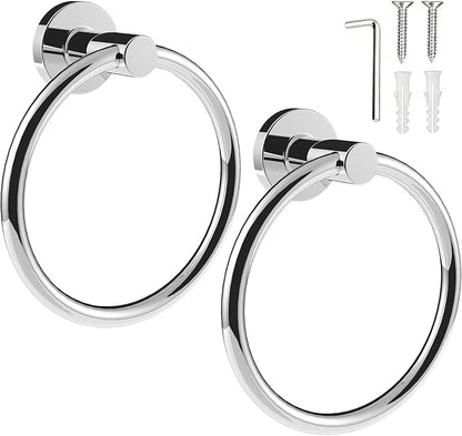 SetSail Towel Holder for Bathroom Wall 2 Packs Towel Ring Stainless Steel Heavy by SetSail