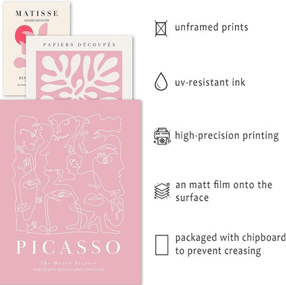 ANERZA 16 PCS Pink Wall Art Decor, Matisse Gallery Wall Prints - Image 3