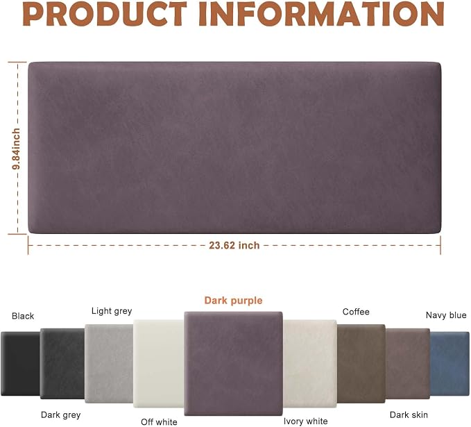 IFNOW Wall Mounted Upholstered Headboard Queen, 3D Peel and Stick Soundproof - Image 2