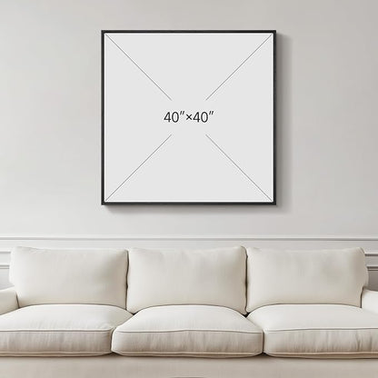 Large Framed Black and White Abstract Wall Art - Image 3