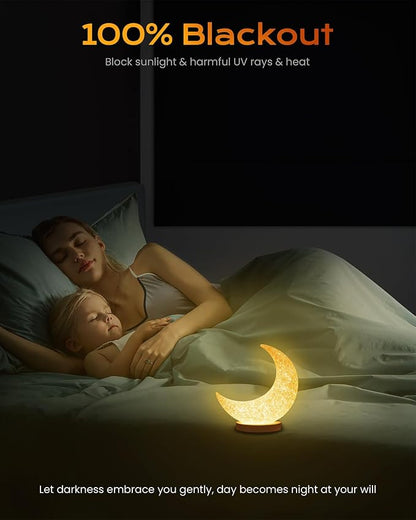 Portable Blackout Curtains for Bedroom, Easy Install No Drill Black Out - Image 2