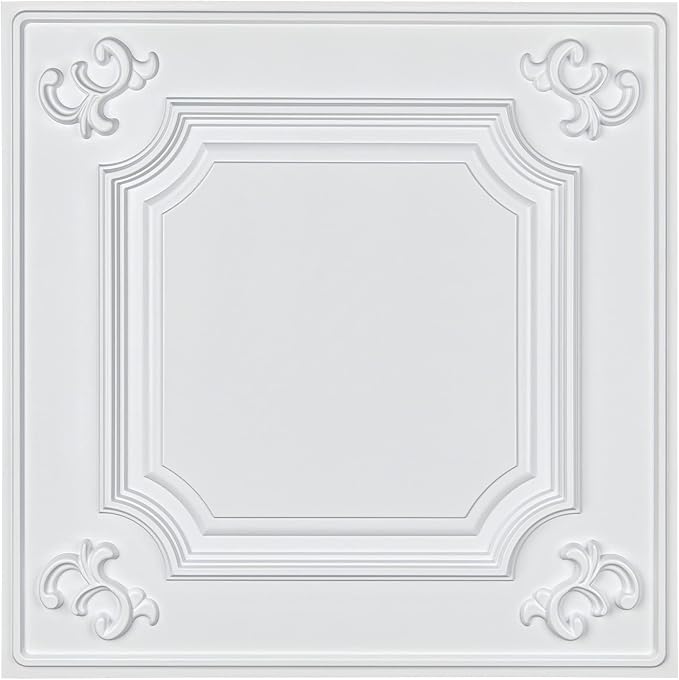 Art3d Drop Ceiling Tiles 24x24 in White, Wainscoting Panels Glue Up 2x2 - Image 2
