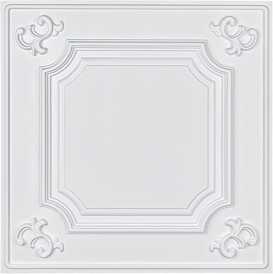 Art3d Drop Ceiling Tiles 24x24 in White, Wainscoting Panels Glue Up 2x2 - Image 2