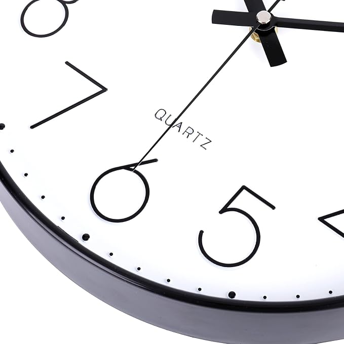 jomparis Small Wall Clock Black Wall Clocks Silent Non-Ticking - Image 5