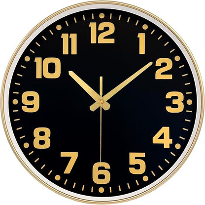 Modern Silent Wall Clock, 10inch Non-Ticking Analog Battery Operated Clock by MABPEDO