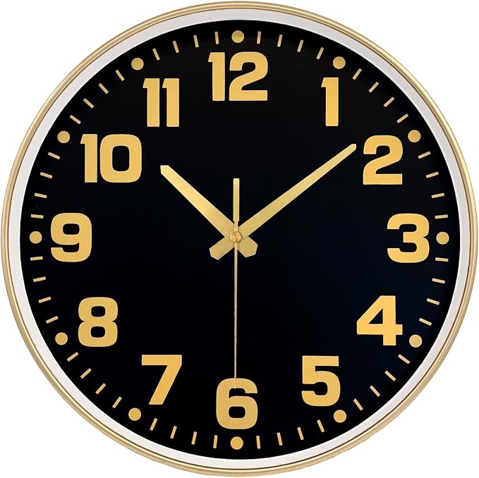Wall Clock, 8inch Modern Silent Non-Ticking Wall Clocks Battery Operated by MABPEDO