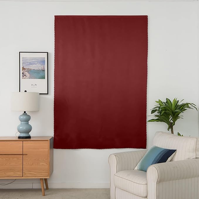 AJAZZ 100% Blackout Self Adhesive Curtains Small Window Short Temporary - Image 8