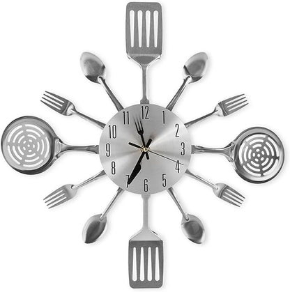16 Inch Cutlery Kitchen Wall Clocks by CIGERA