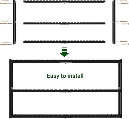Extra Long Bathroom Organizer Storage Shelves 100% Bamboo Adjustable Height - Image 3
