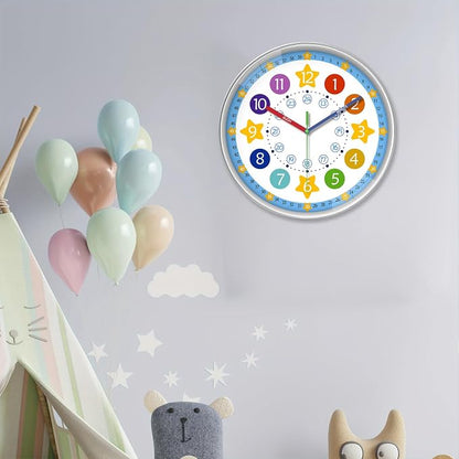 XFM Large Kids Wall Clock 16 Inch Silent Non Ticking Quartz Battery Operated - Image 3