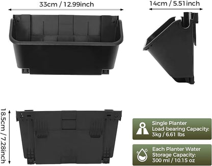 16 Pack Vertical Garden Planter, 13 inch Wall Mounted Planter - Image 3