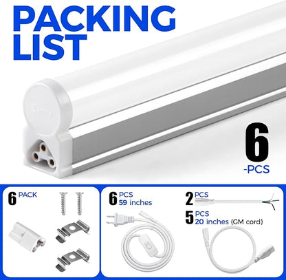 Barrina T5 4FT LED Shop Light, 5000K Daylight White, 20W Utility Light Fixture - Image 8