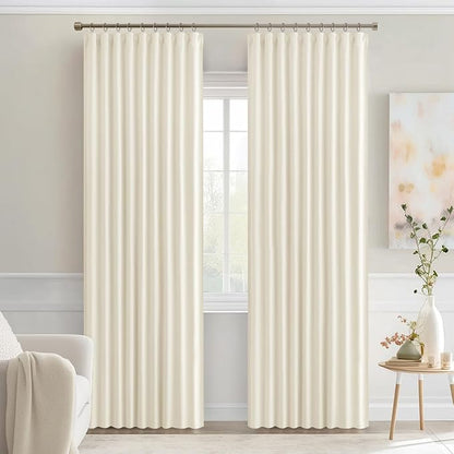MIULEE Birch Back Tab Blackout Curtains 84 Inch Length 2 Panels Set - Image 9