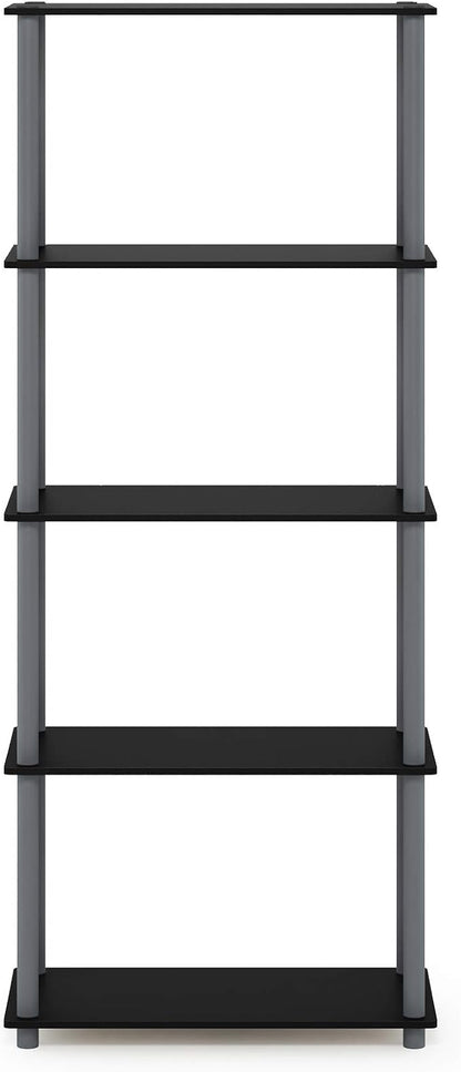 Furinno TURN-N-TUBE Storage Shelves, 5-Tier Book Shelf, Corner Shelf, Toolless - Image 6