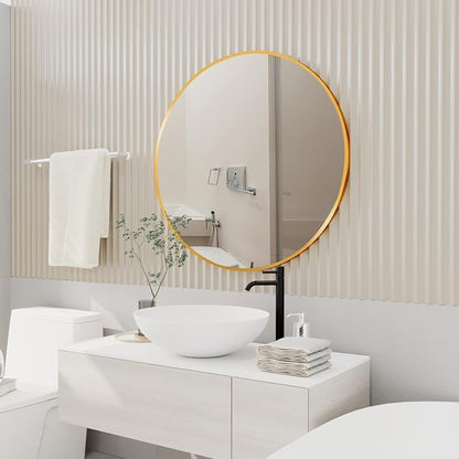 HARRITPURE Round Mirror 19.6" Gold Wall Mounted Circle Mirror - Image 2