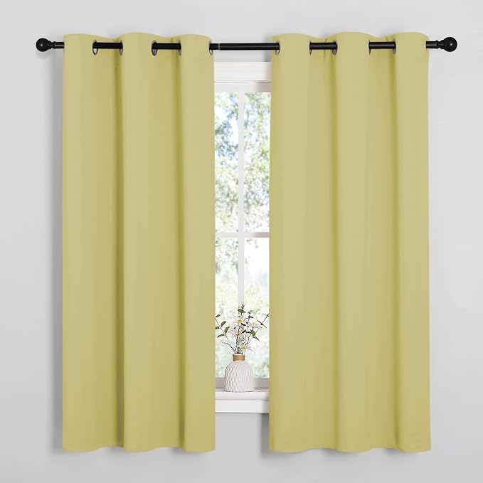 NICETOWN Paler Yellow Room Darkening Curtains by NICETOWN