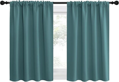 NICETOWN Blackout Curtains for RV Windows, Sea Teal, 2 Panels, Room Darkening by NICETOWN