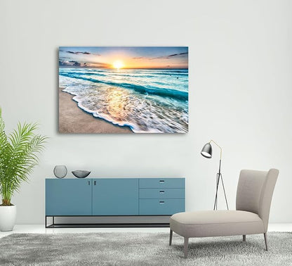 Baisuart S02269 Canvas Prints Wall Art Beach Sunset Paintings Ocean Waves - Image 7