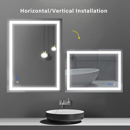32x24 inch Wall Mounted LED Bathroom Mirror - Image 5