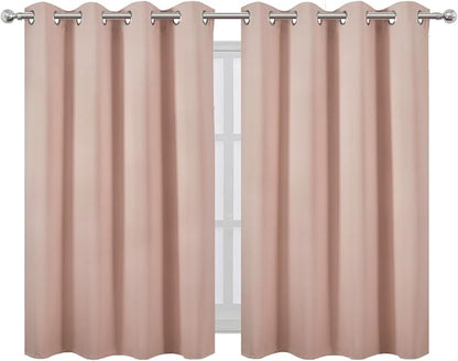 LEMOMO Blush Thermal Blackout Curtains/52 x 45 Inch/Set of 2 Panels Room - Image 2