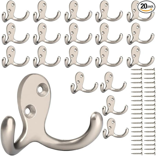 IBosins 20 Pack Heavy Duty Coat Hooks Wall Mounted by IBosins