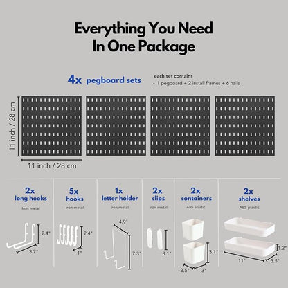 Keepo Peg Board Wall Organizer – Plastic Pegboard Panels, Modular Peg Board - Image 4