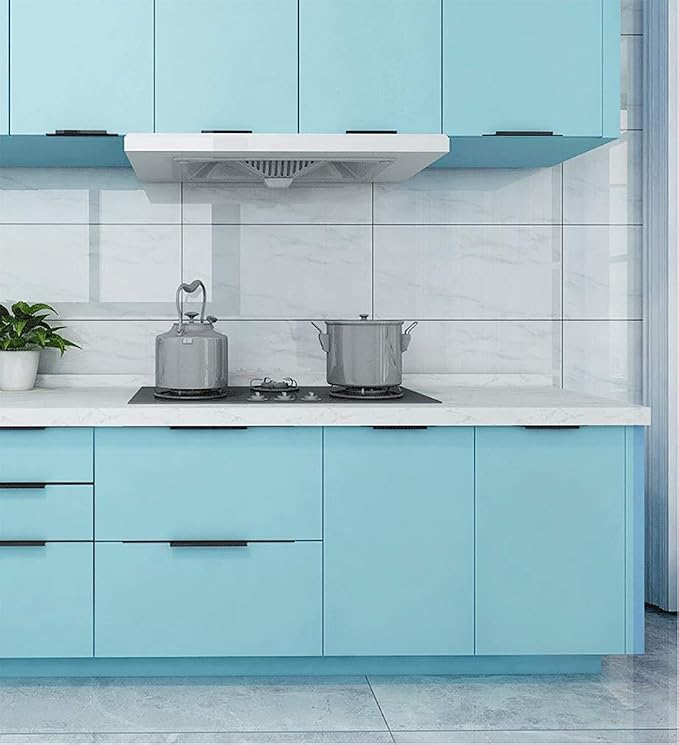 Safiyya 393"x17.7" Peel and Stick Wallpaper Teal Wallpaper Solid Color Teal - Image 5