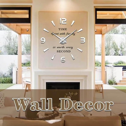VANGOLD Large 3D Wall Clock DIY Wall Decoration Clock - Image 2